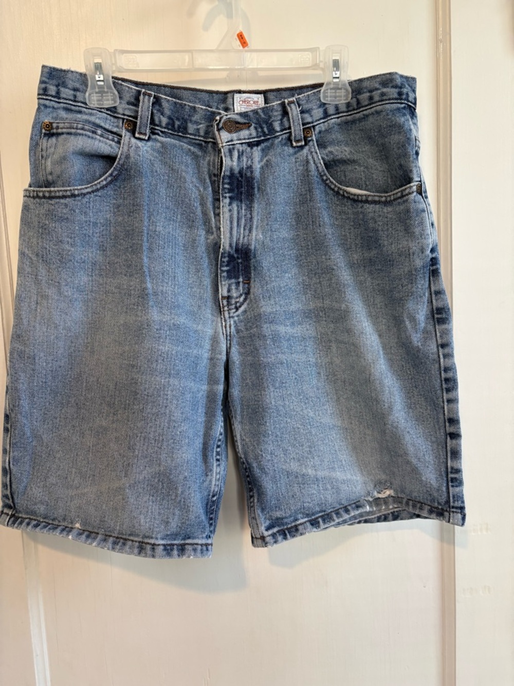 Cherokee Men's Light Blue Denim Jean Shorts